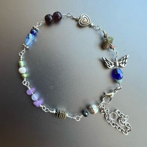 Gemstone bracelet beaded bracelet
